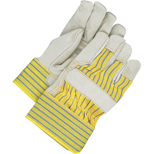 Fitters Gloves with Patch Palm, One Size, Grain Cowhide Palm, Fleece Inner Lining OCP Construction Supplies