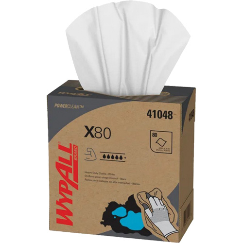WypAll&reg; X80 Extended Use Cloths, Heavy-Duty, 16-4/5" L x 9" W OCP Construction Supplies