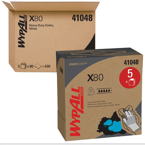 WypAll&reg; X80 Extended Use Cloths, Heavy-Duty, 16-4/5" L x 9" W OCP Construction Supplies