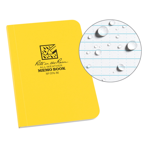 Livre m&eacute;mo, Couverture souple, Jaune, 112 Pages, 3-1/2" , 5"  OCP Construction Supplies