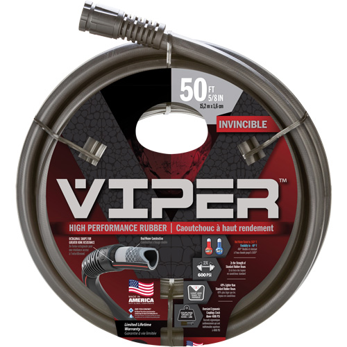 Viper&reg; High Performance Hose, Rubber, 5/8" dia. x 50' OCP Construction Supplies