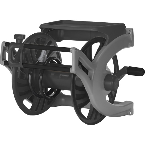 Deluxe Wall-Mount Hose Reel, 225', Aluminum/Poly-Plastic OCP Construction Supplies