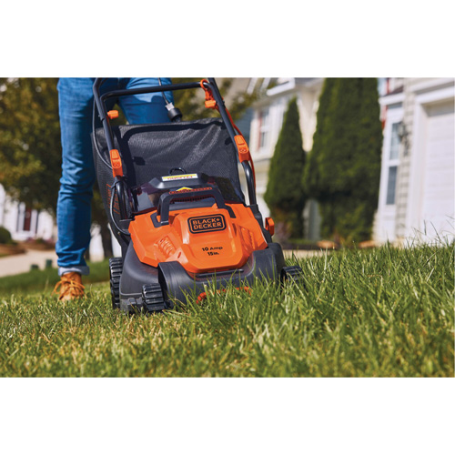 Lawn Mower with Comfort Grip Handle, Push Walk-Behind, Electric, 15" Cutting Width OCP Construction Supplies