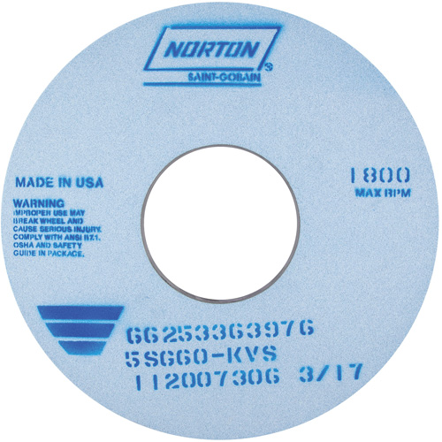 Tool Room Wheel, Type 01, Ceramic Alumina, 14" x 1" OCP Construction Supplies