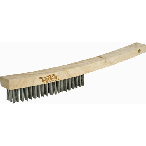Long Handle Industrial-Duty Scratch Brush, Carbon Steel, 4 x 19 Wire Rows, 13-3/4" Long OCP Construction Supplies