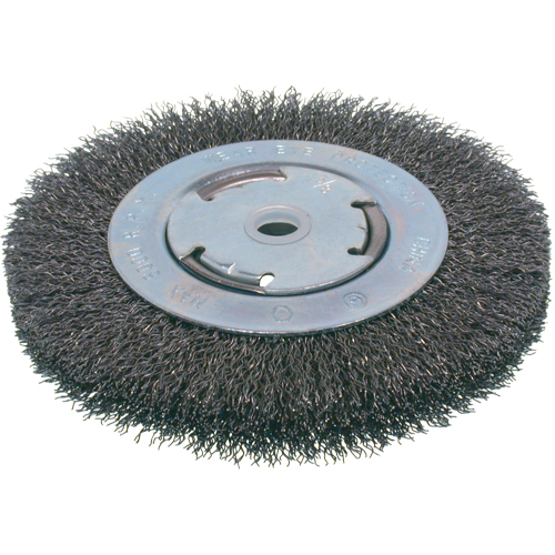 Brosses &eacute;conomiques &agrave; fils cr&ecirc;p&eacute;s - Face moyenne, 6" dia., Fils 0.014, Arbre 2" OCP Construction Supplies