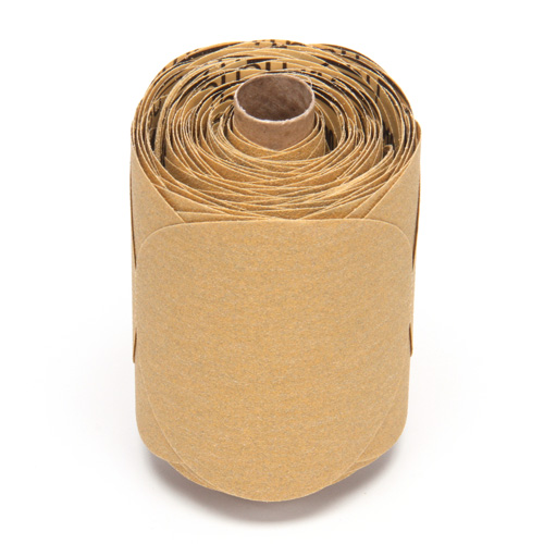Rouleau de disques dor&eacute;s 216U Stikit, Oxyde d'aluminium, 5" la x 52' lo, Grain P100 OCP Construction Supplies