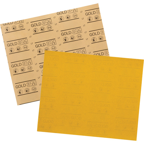 Gold Abrasive Sheet 12541, 9" x 11", 320 Grit, Aluminum Oxide OCP Construction Supplies