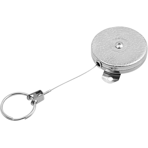 Self Retracting Key Chains, Chrome, 48" Cable, Mounting Bracket Attachment OCP Construction Supplies