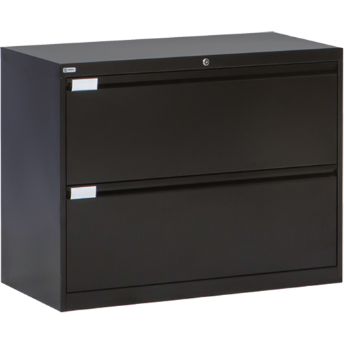 Classeur lat&eacute;ral, Acier, 2 tiroirs, 36" la x 18" p x 27-7/8" h, Noir OCP Construction Supplies