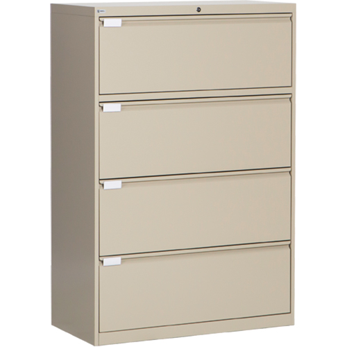 Classeur lat&eacute;ral, Acier, 4 tiroirs, 36" la x 18" p x 53-3/8" h, Beige OCP Construction Supplies