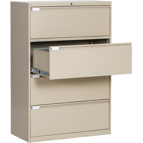 Classeur lat&eacute;ral, Acier, 4 tiroirs, 36" la x 18" p x 53-3/8" h, Beige OCP Construction Supplies