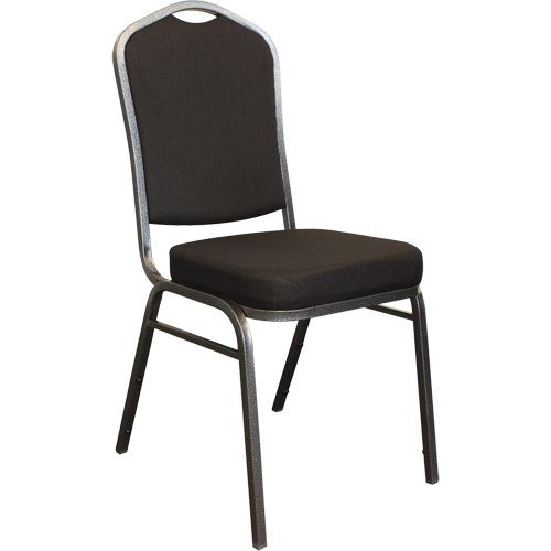 Chaises empilables, Tissu, Hauteur 37", Capacit&eacute; 275 lb, Noir OCP Construction Supplies