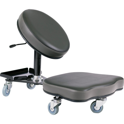 Chaise ergonomique Flex, Vinyle, Noir/gris OCP Construction Supplies