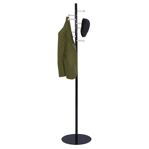 Nail Head Coat Rack, 67" H, Black, 8 Hook(s) OCP Construction Supplies