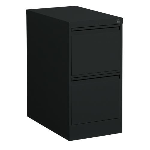 Classeur vertical, Acier, 2 tiroirs, 15-1/7" la x 25" p x 29" h, Noir OCP Construction Supplies