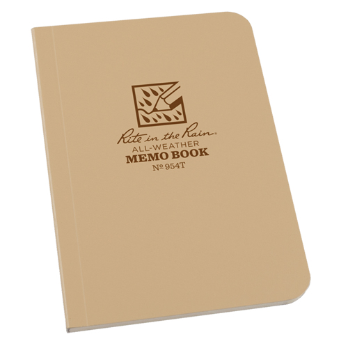 Memo Book, Soft Cover, Tan, 112 Pages, 3-1/2" W x 5" L OCP Construction Supplies