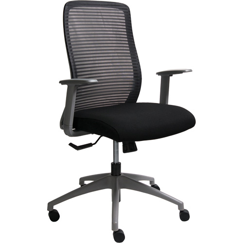 Chaise de bureau ajustable s&eacute;rie Era, Tissu/Mailles, Noir, Capacit&eacute; 275 lb OCP Construction Supplies