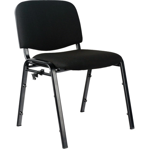 Stacking Chairs, Fabric, 32" High, 250 lbs. Capacity, Black OCP Construction Supplies