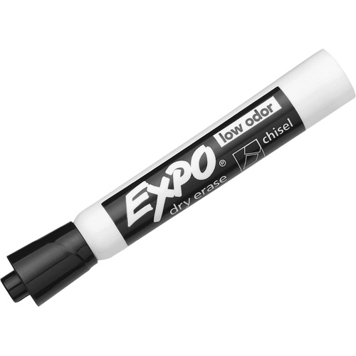 Chisel Tip Dry Erase Marker, Black, Chisel Tip OCP Construction Supplies
