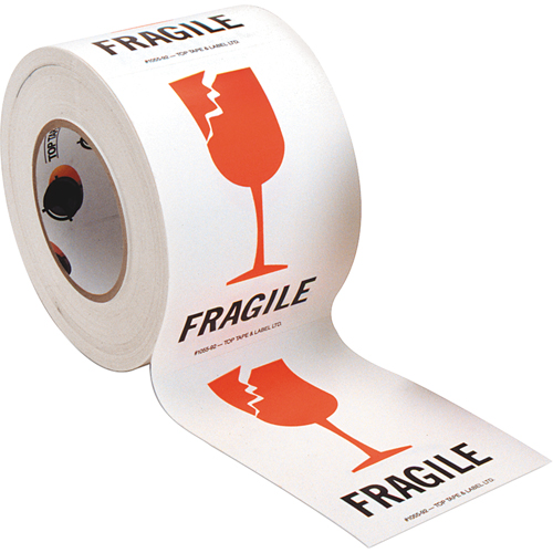 "Fragile" Special Handling Labels, 6" L x 4" W, Red on White OCP Construction Supplies