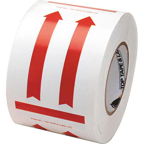 This Side Up Pictogram Special Handling Labels, 6" L x 4" W, Red on White OCP Construction Supplies
