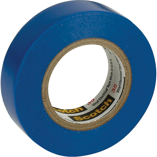 Rubans en vinyle pour codage en couleurs 35 Scotch, 12,7 mm (1/2") x 20,1 m (66'), Bleu, 7 mils OCP Construction Supplies