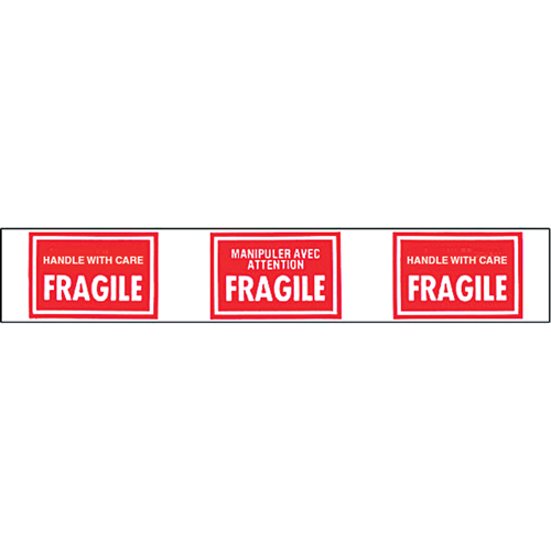 Pre-Printed Message Tapes, 1-7/8" W, White on Red OCP Construction Supplies