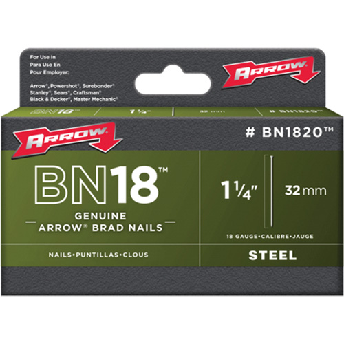 Brad Nails for Arrow & Aurora Staple Guns & Hammer Tackers OCP Construction Supplies