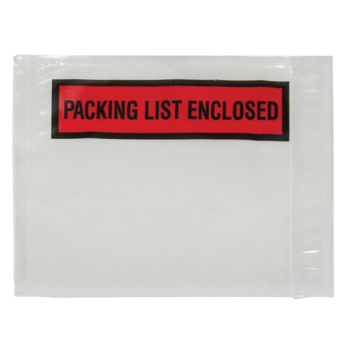 Packing List Envelope, 4-1/2" L x 5-1/2" W, Backloading Style OCP Construction Supplies