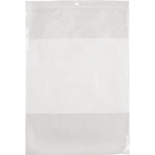 White Block Poly Bags, Reclosable, 12" x 9", 2 mils OCP Construction Supplies