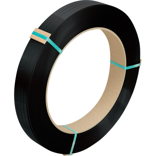 Feuillard, Polyester, 1/2" la x 2756' lo, Noir, Calibre Manuel OCP Construction Supplies