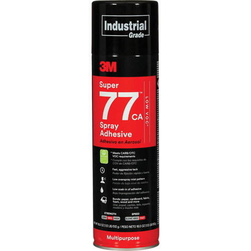 Adh&eacute;sif en a&eacute;rosol tout usage Super 77, Canette a&eacute;rosol OCP Construction Supplies