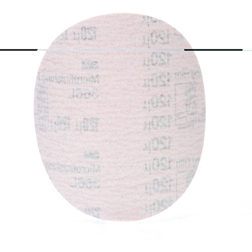 Hookit Microfinishing Film Disc 366L, 5" Dia., 120 Grit, Aluminum Oxide, 3 mils OCP Construction Supplies