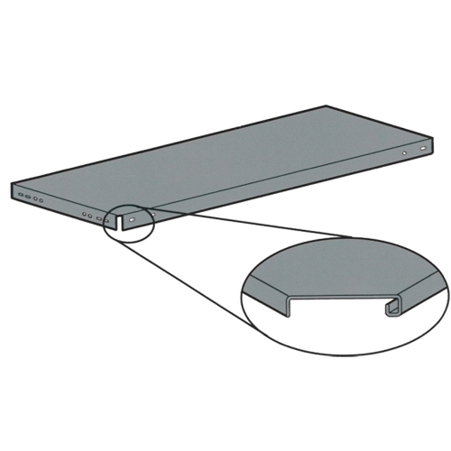 &eacute;tag&egrave;res &agrave; corni&egrave;res perfor&eacute;es - Tablettes, Acier galvanis&eacute;, 36" la x 12" p OCP Construction Supplies