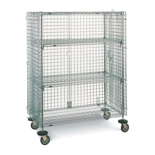 Wire Shelf Cart, Chrome Plated, 21-1/2" x 68-1/2" x 40", 500 lbs. Capacity OCP Construction Supplies