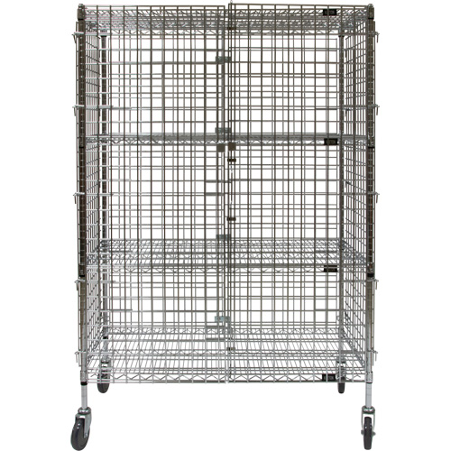 Chariot de s&eacute;curit&eacute;, Chrom&eacute;, 48" x 69" x 24", Capacit&eacute; 500 lb OCP Construction Supplies
