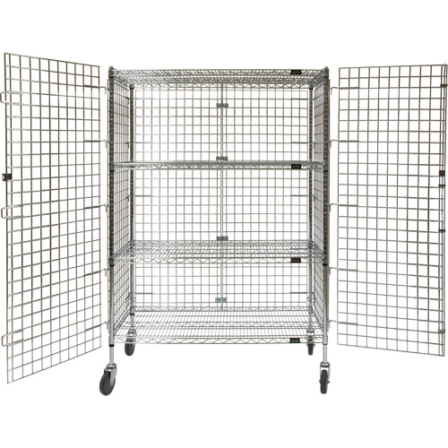 Chariot de s&eacute;curit&eacute;, Chrom&eacute;, 48" x 69" x 24", Capacit&eacute; 500 lb OCP Construction Supplies