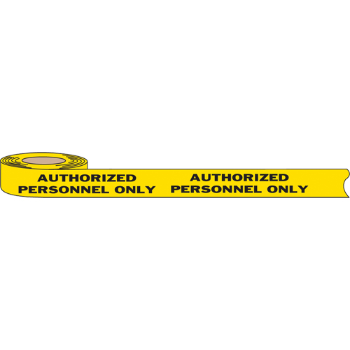 Barricade Tape, English, 3" W x 1000' L, 2 mils, Black on Yellow OCP Construction Supplies