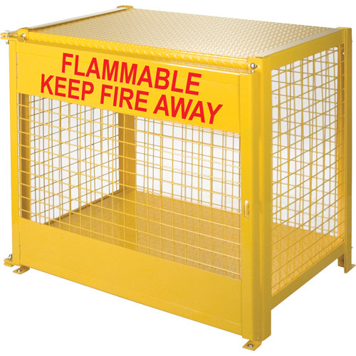 Armoires pour cylindres &agrave; gaz, nbre de bouteilles: 6, 44" , 30" , 37" , Jaune OCP Construction Supplies