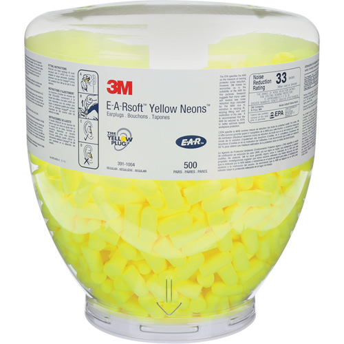 E-A-Rsoft Yellow Neons Earplugs, Bulk - Canister OCP Construction Supplies