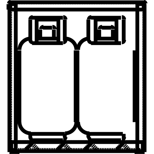 Armoires en aluminium pour bouteilles GPL, nbre de bouteilles: 4, 30" , 32" , 33-1/2" , Argent OCP Construction Supplies