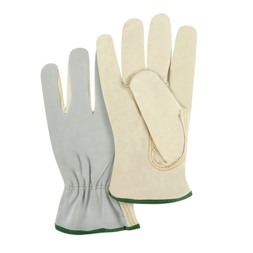 Gants de conducteur &agrave; dos fendu, Moyen, Paume en Cuir fleur de vache OCP Construction Supplies