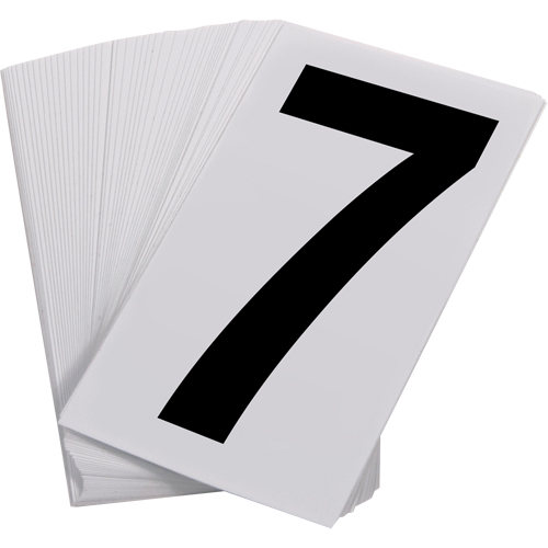 Num&eacute;ros autocollants, 7, 3-1/2" h, Noir sur blanc OCP Construction Supplies