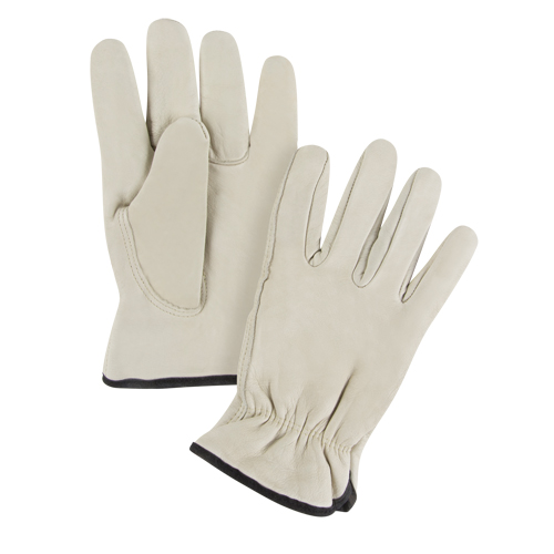 Gants de conducteur doubl&eacute;s pour l'hiver d'usage standard, 2T-Grand, Paume en Cuir fleur de vache, Molleton OCP Construction Supplies