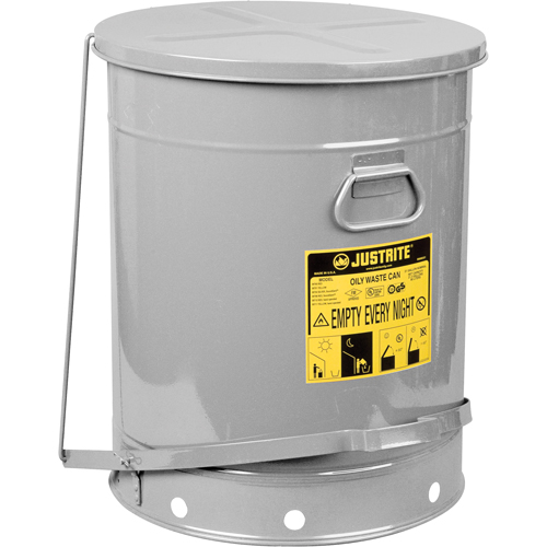 Oily Waste Cans, FM Approved/UL Listed, 21 US gal., Silver OCP Construction Supplies