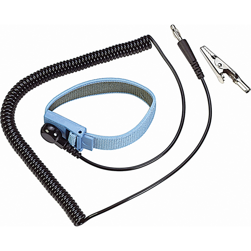 ESD 6' Coil Cord with Wrist Strap OCP Construction Supplies