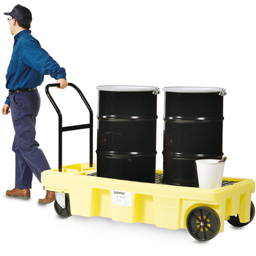 Poly-Spillcart Cart, 66.5" L x 29" W x 43.9" H, 57 US gal. Spill Cap. OCP Construction Supplies