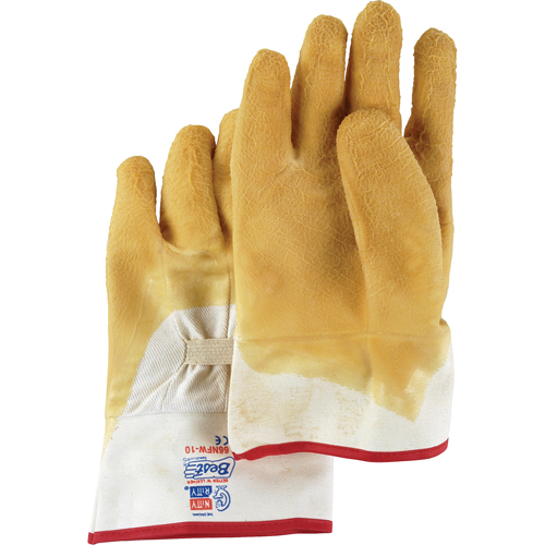Nitty Gritty&reg; Coated Gloves, 10/Large, Rubber Latex Coating, Cotton Shell OCP Construction Supplies