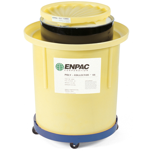 Poly-Collector 66 with Steel Drum, 32.5" dia. x 42" H, 70 US gal. Spill Cap. OCP Construction Supplies